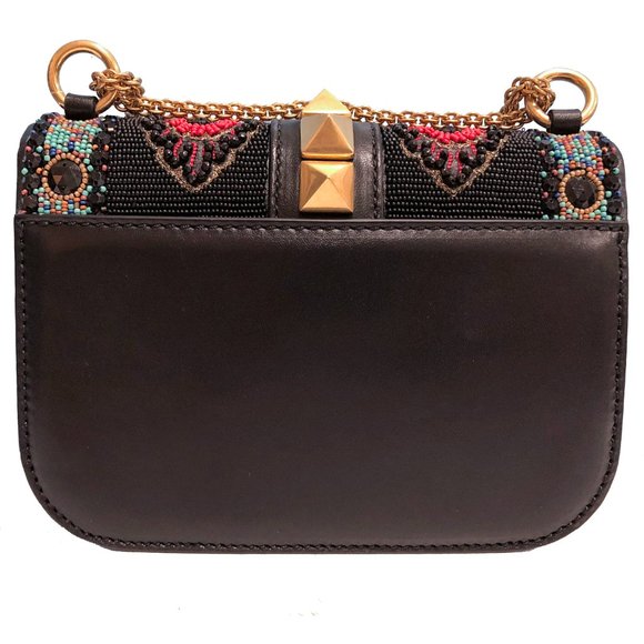 Brand New Glam Rockstuds Lock Beaded African Eyes Leather Crossbody Shoulder Bag - Picture 4 of 15